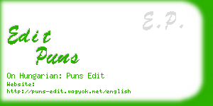 edit puns business card